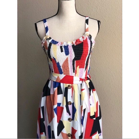 ✨ONLY 1 LEFT✨ JUST IN✨SMOCKED PRINTED SUNDRESS - Picture 4 of 4